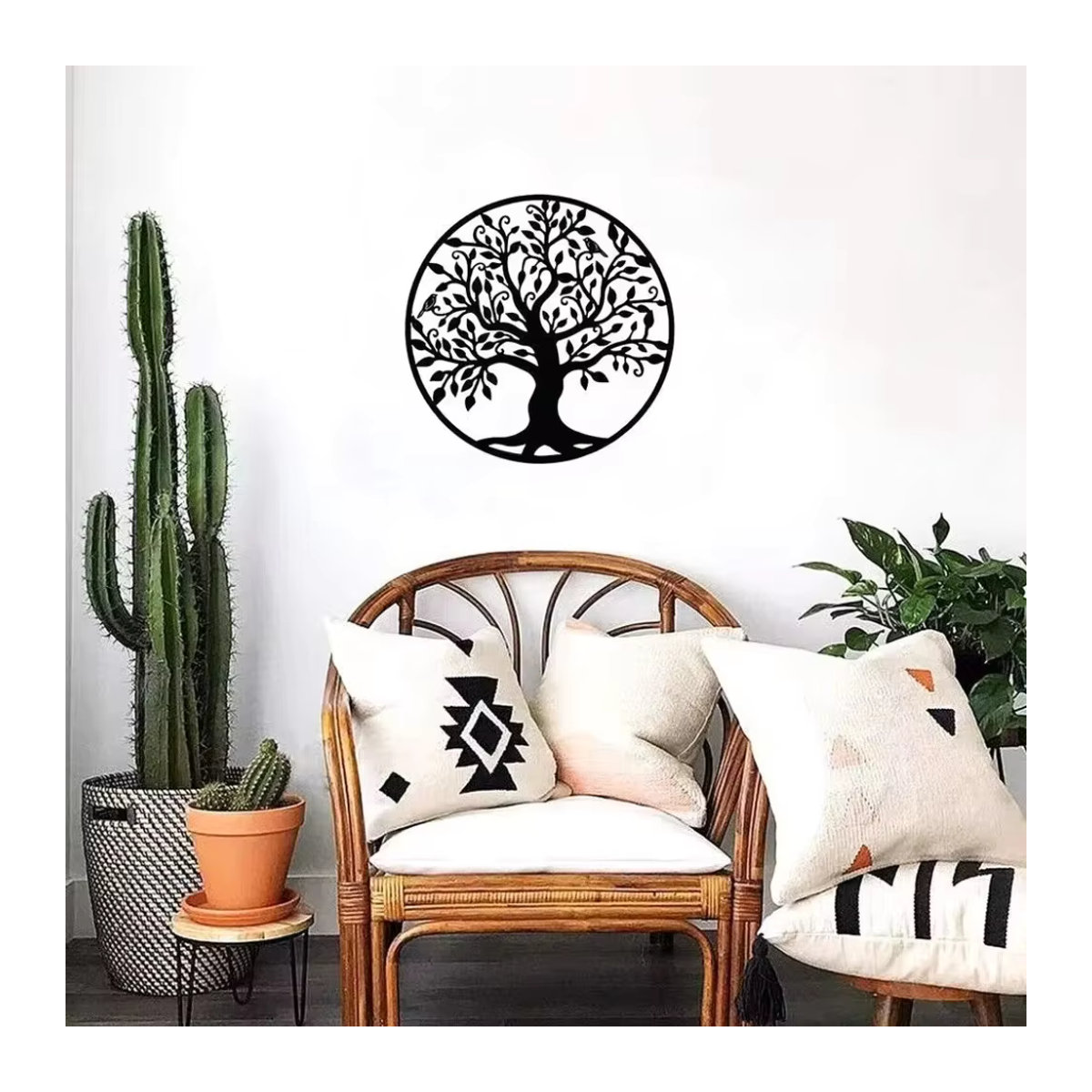 Cifbuy Wandkunst Baum des Lebens aus Metall in Schwarz als dekorative Silhouette für dein Zuhause - Bild 3