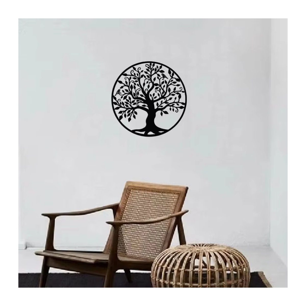 Cifbuy Wandkunst Baum des Lebens aus Metall in Schwarz als dekorative Silhouette für dein Zuhause - Bild 5