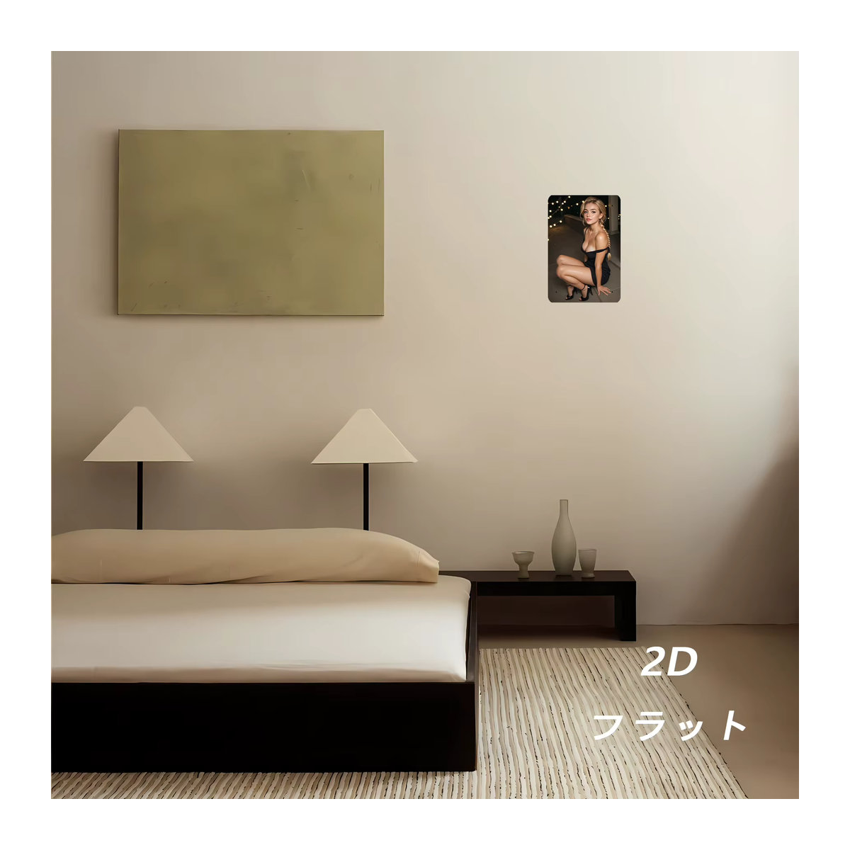 CIFBUY Wandkunst Porträt Mädchen in Gold und Schwarz, B/H: 20,3 x 30,5 cm - Bild 2