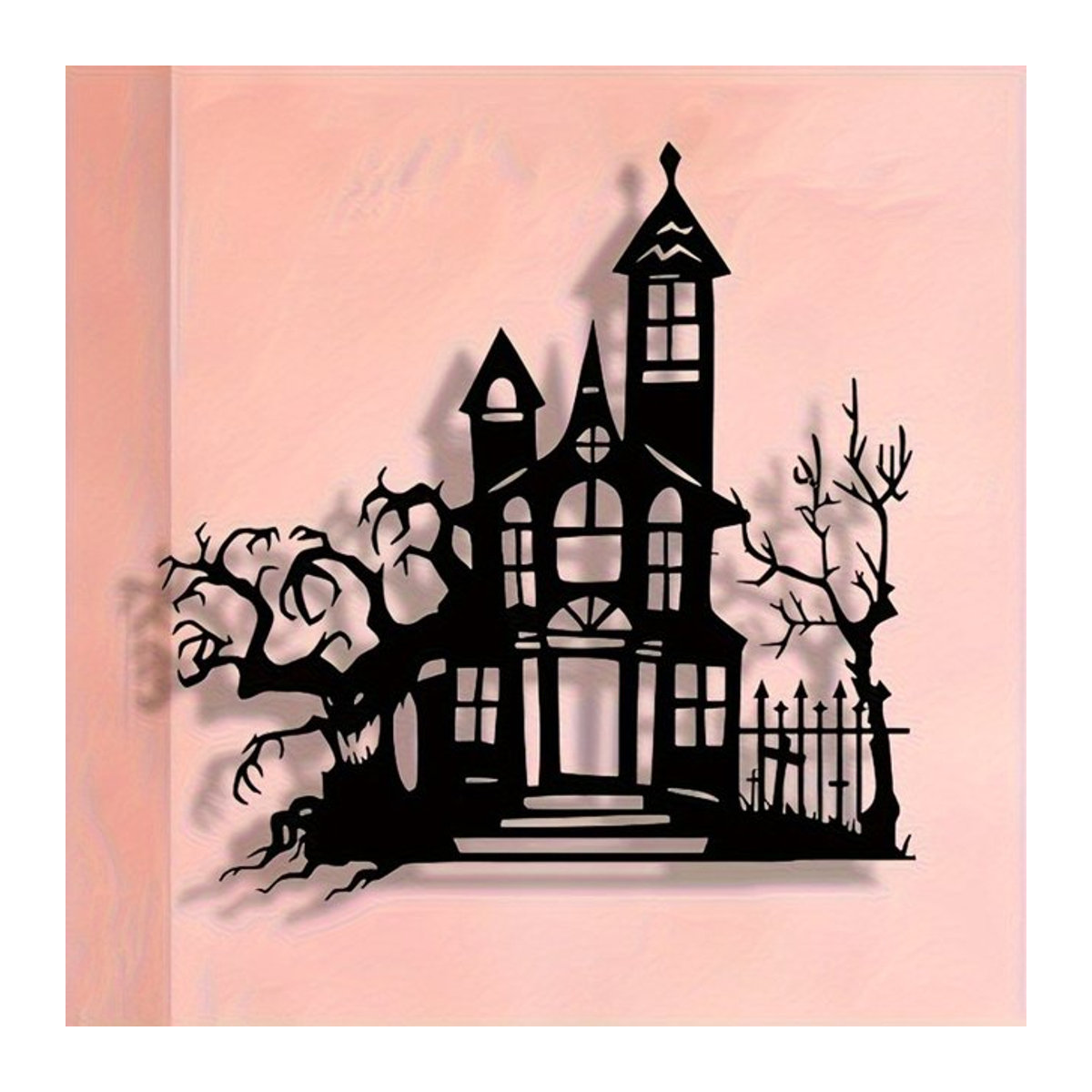 CIFBUY Wandskulptur aus Metall in Schwarz für Gothic-Dekoration, Halloween und Weihnachten - Bild 1