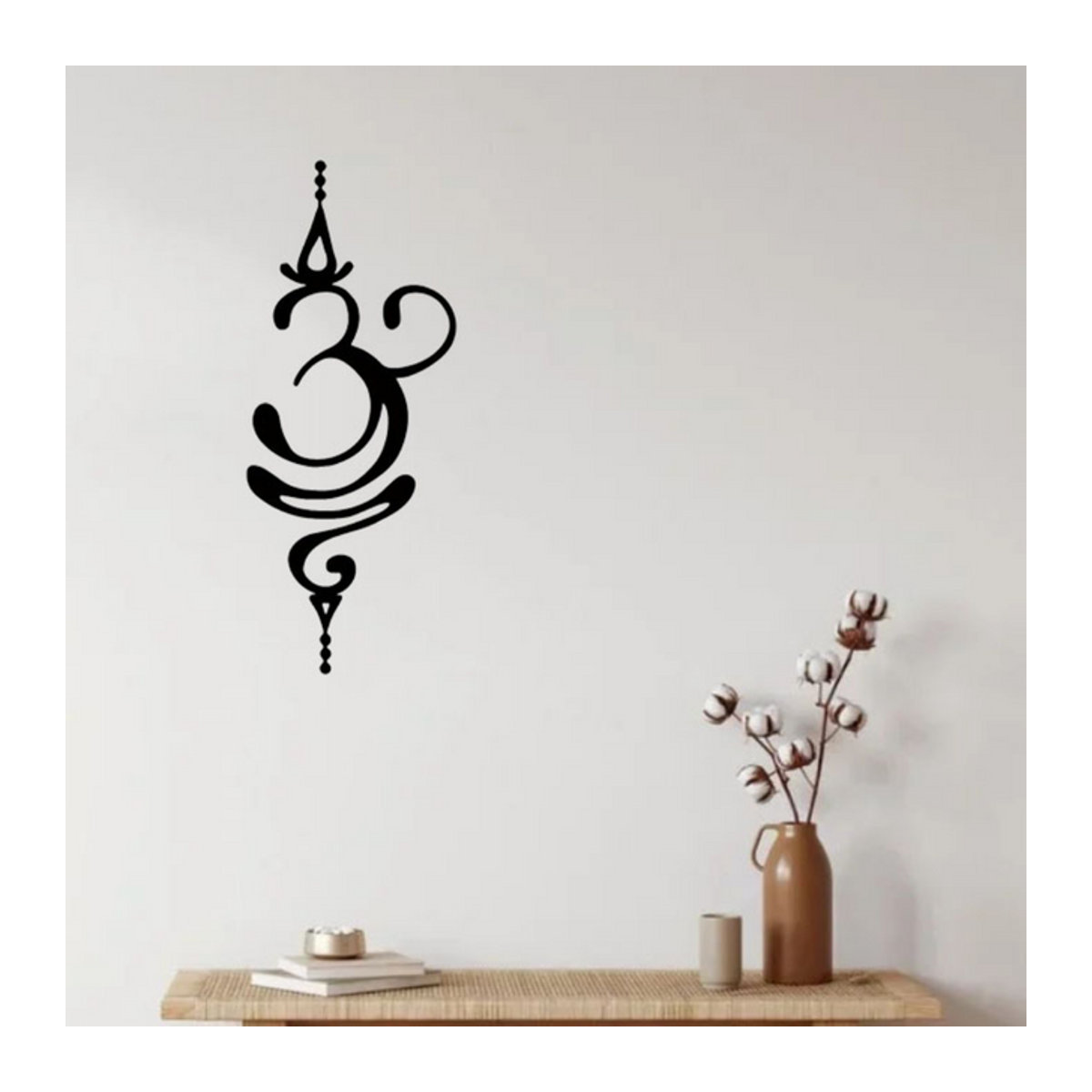 Cifbuy Zen Wandkunst aus Metall mit Sanskrit-Schriftzug in Schwarz für Yoga und Meditation - Bild 1
