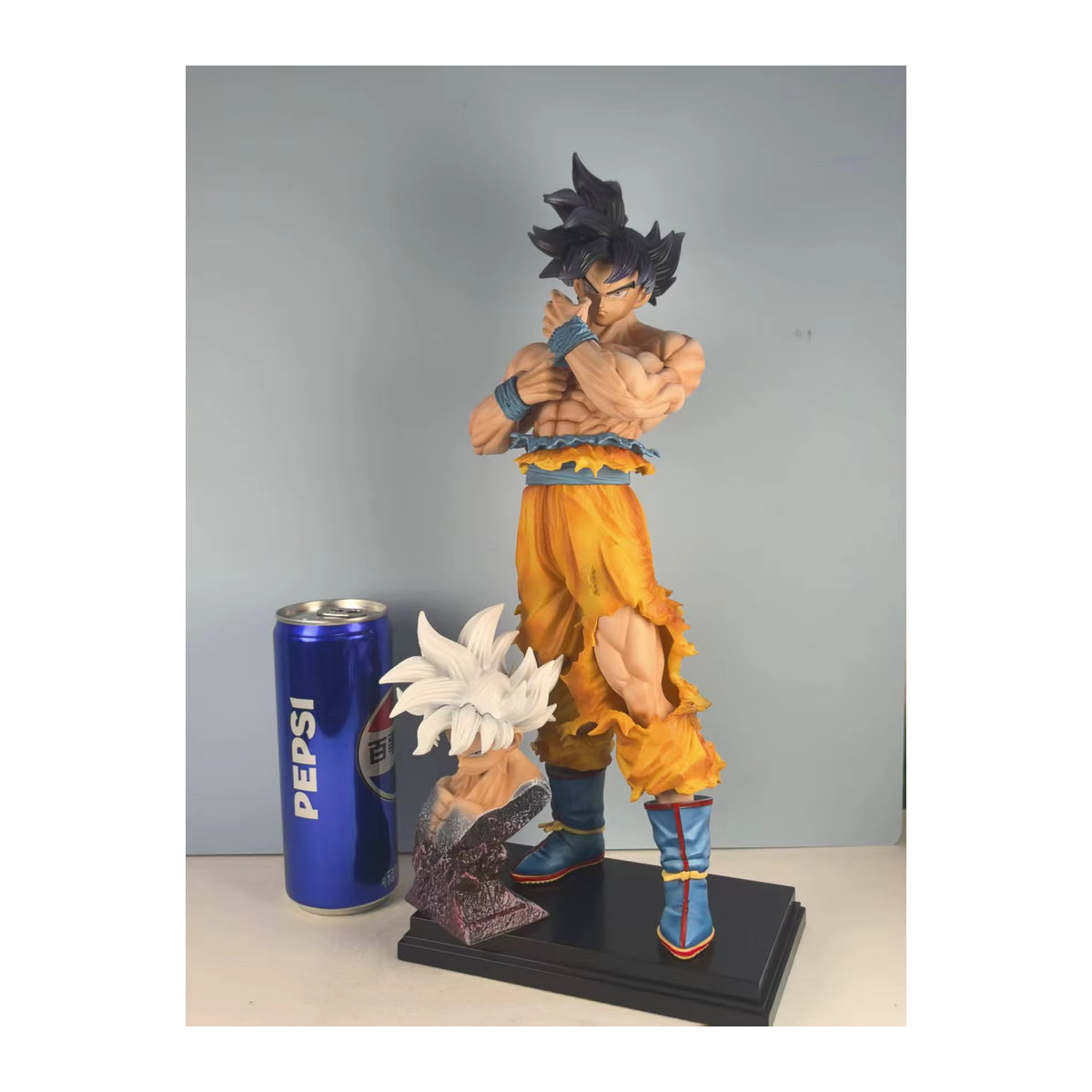 CK Studio Dragon Ball Anime-Figur Ultra Instinct Son Goku Kakarotto PVC-Statue, mehrfarbig, Höhe: 35 cm - Bild 3