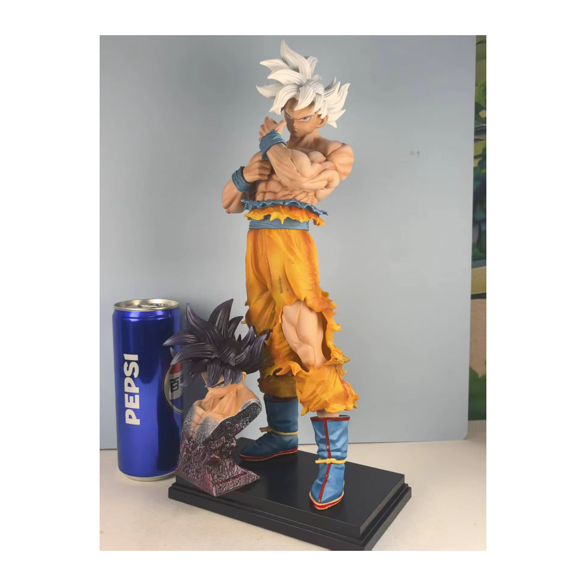 CK Studio Dragon Ball Anime-Figur Ultra Instinct Son Goku Kakarotto PVC-Statue, mehrfarbig, Höhe: 35 cm - Bild 5