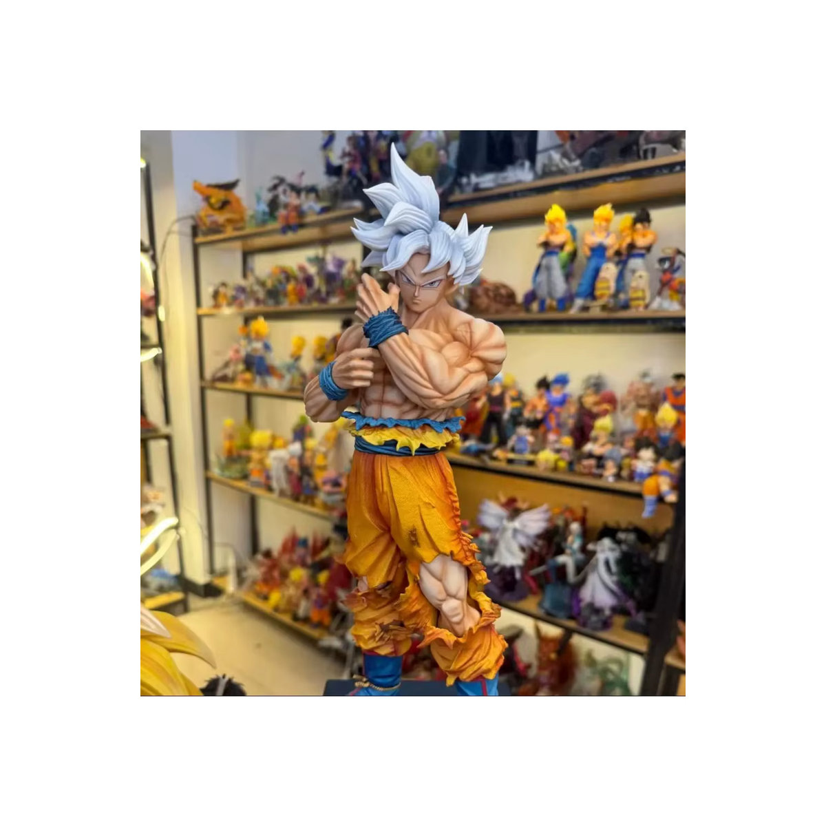 CK Studio Dragon Ball Anime-Figur Ultra Instinct Son Goku Kakarotto PVC-Statue, mehrfarbig, Höhe: 35 cm - Bild 6