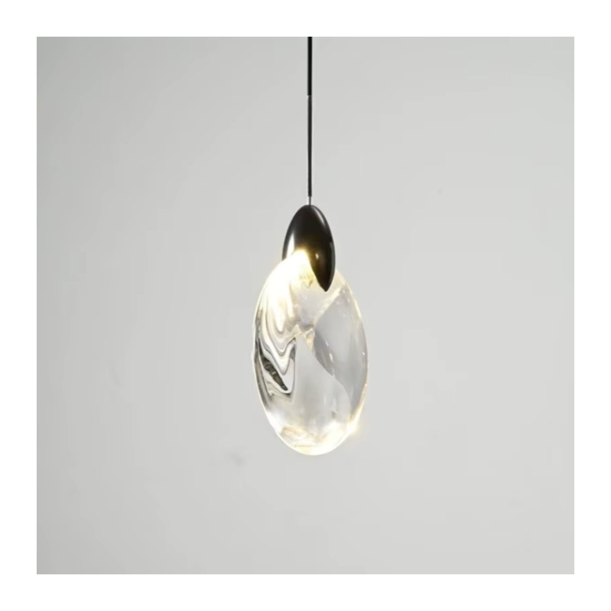 Claeted Kristall-Pendelleuchte im minimalistischen Design für Wohnzimmer und Nachttisch - Bild 4