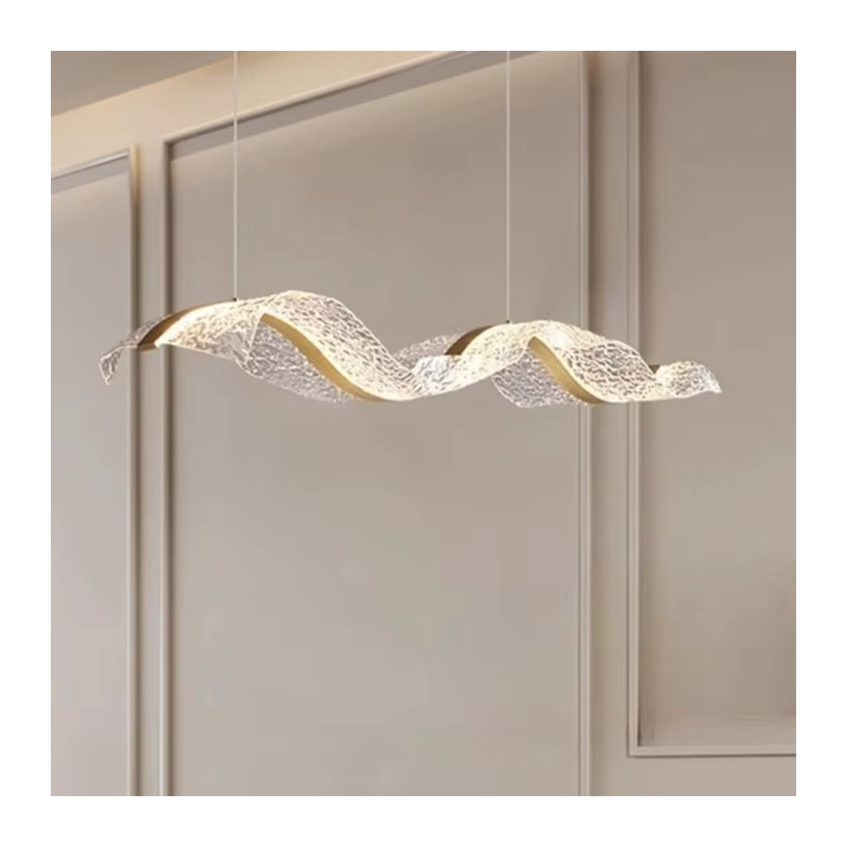 Claeted LED Kronleuchter im skandinavischen Design als moderne Pendelleuchte in Weiß - Bild 3