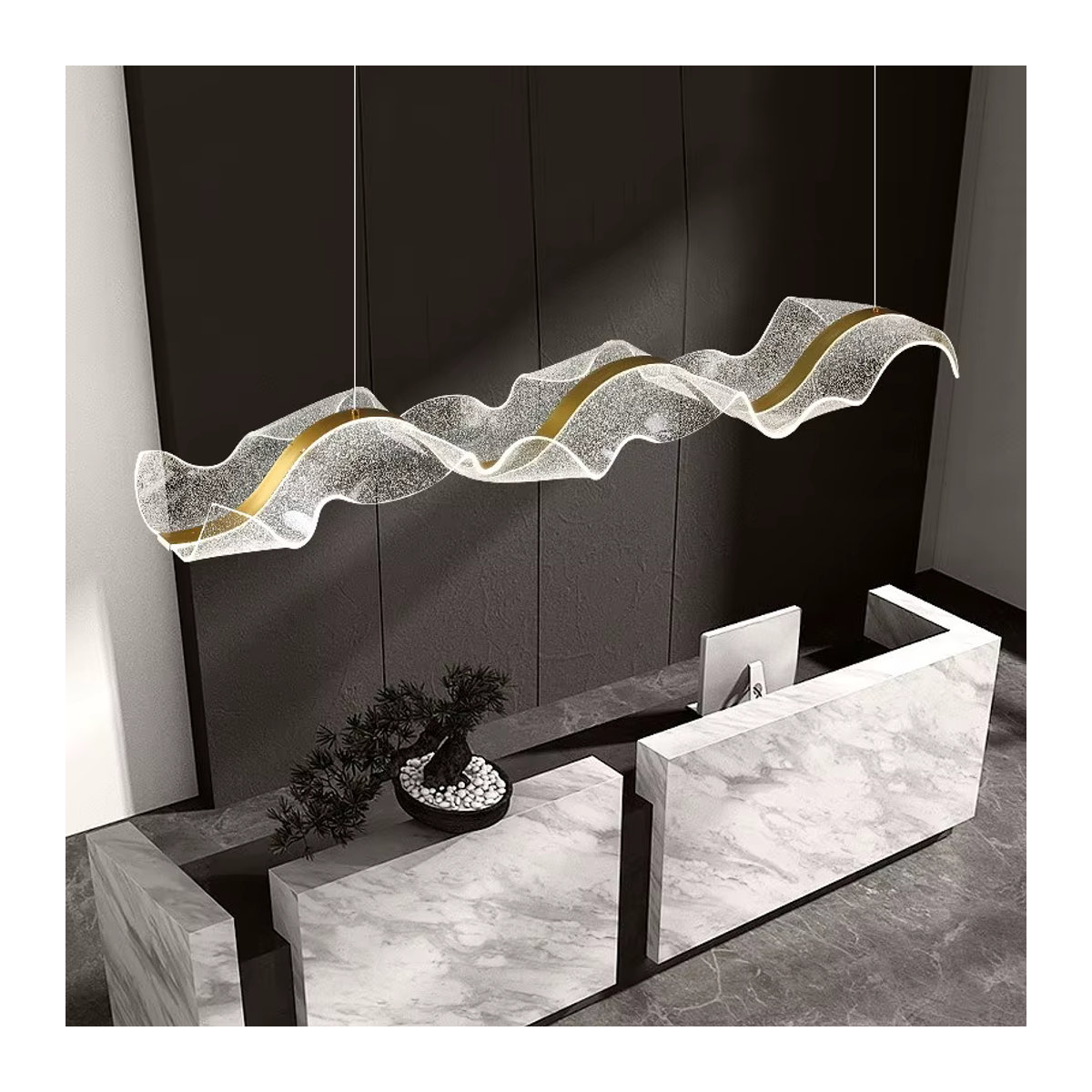 Claeted LED Kronleuchter im skandinavischen Design als moderne Pendelleuchte in Weiß - Bild 4