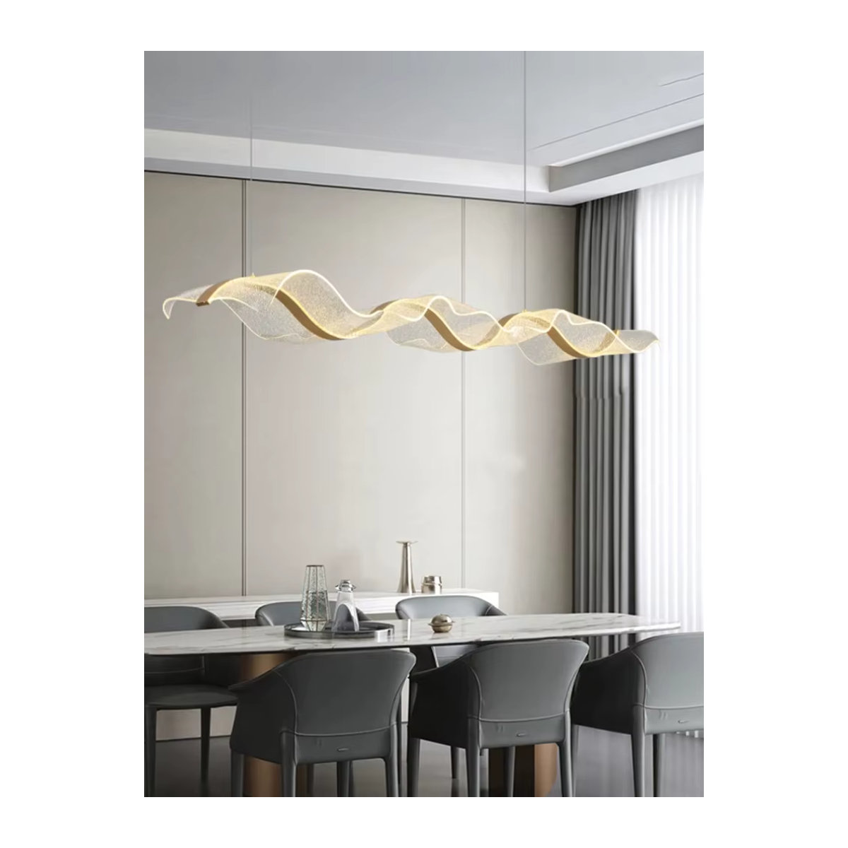 Claeted LED Kronleuchter im skandinavischen Design als moderne Pendelleuchte in Weiß - Bild 6