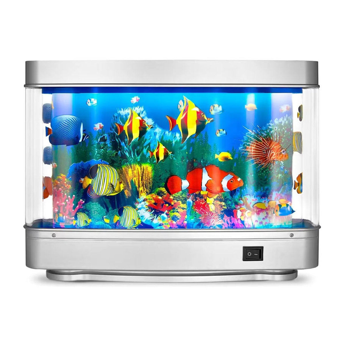 Claeted LED Tischlampe mit tropischem Aquarium-Design und dynamischem Ozean-Effekt in Bunt - Bild 6