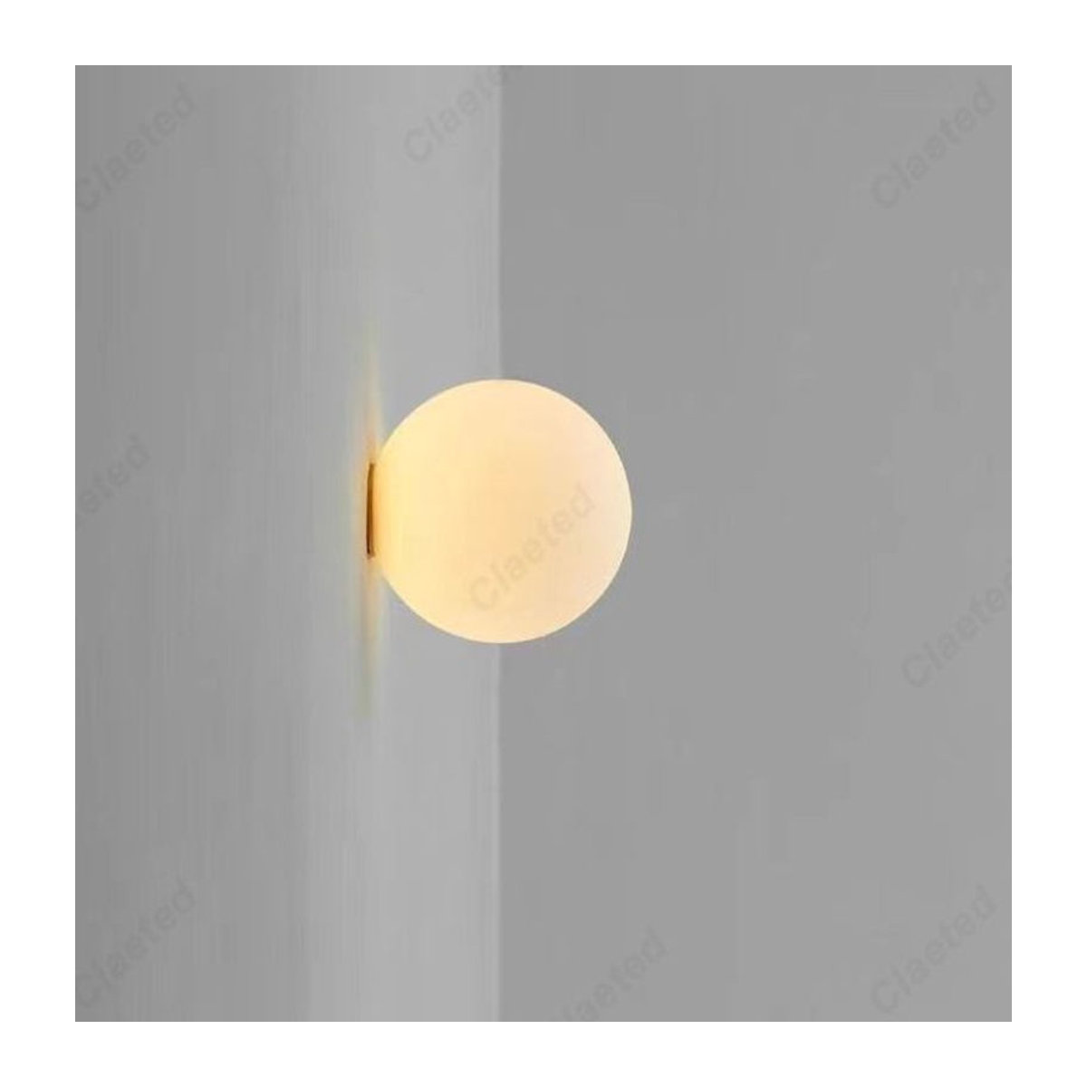 Claeted LED-Wandleuchte aus Glas in Weiß mit minimalistischem Design für Wohnzimmer, Flur, Badezimmer und Schlafzimmer - Bild 1