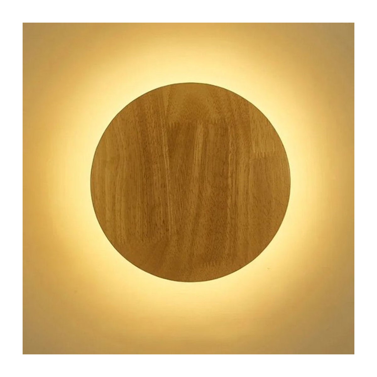 Claeted LED-Wandleuchte aus Holz in Natur im skandinavischen Design - Bild 1