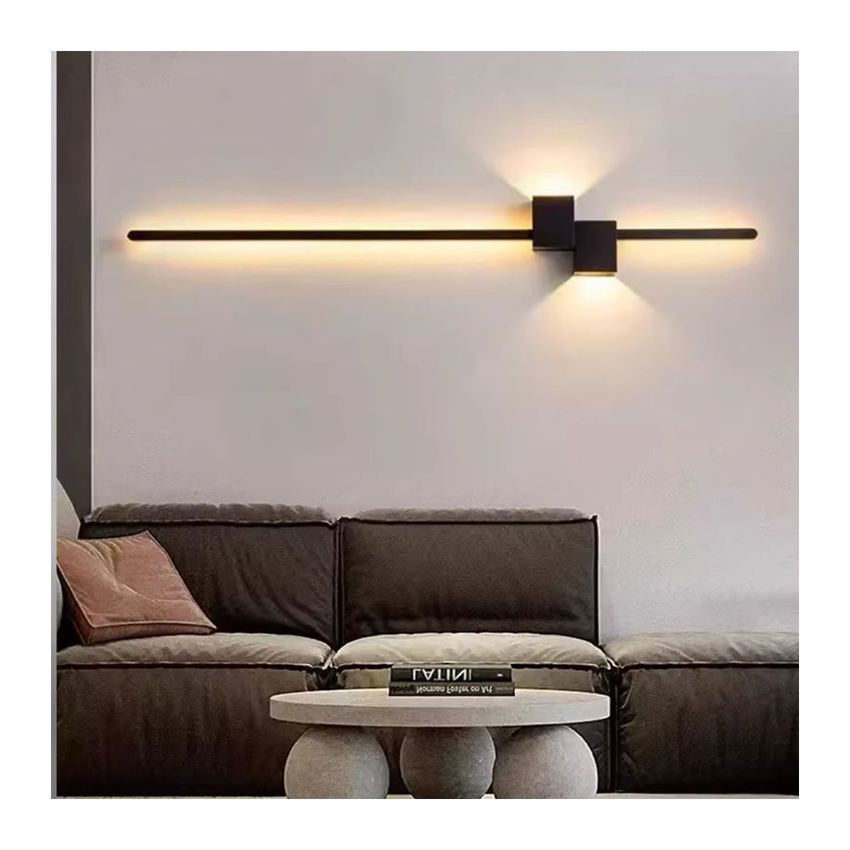 Claeted Moderne LED-Wandleuchte Minimalistisch in Schwarz - Bild 4