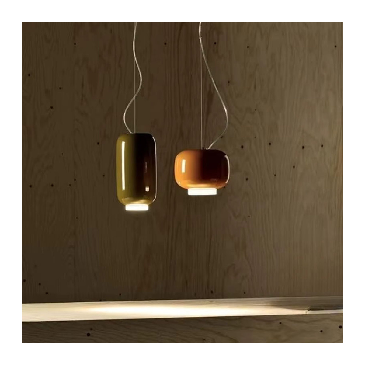 Claeted Pendelleuchte aus Glas in Bunt im modernen Italien Design mit E27 Fassung - Bild 1