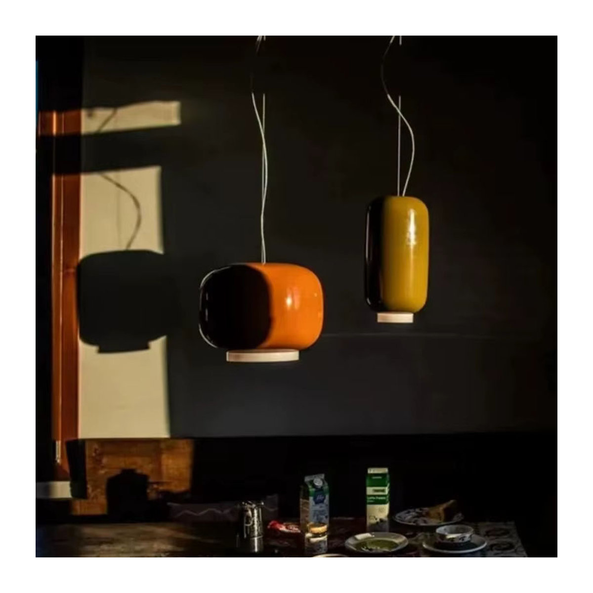 Claeted Pendelleuchte aus Glas in Bunt im modernen Italien Design mit E27 Fassung - Bild 2