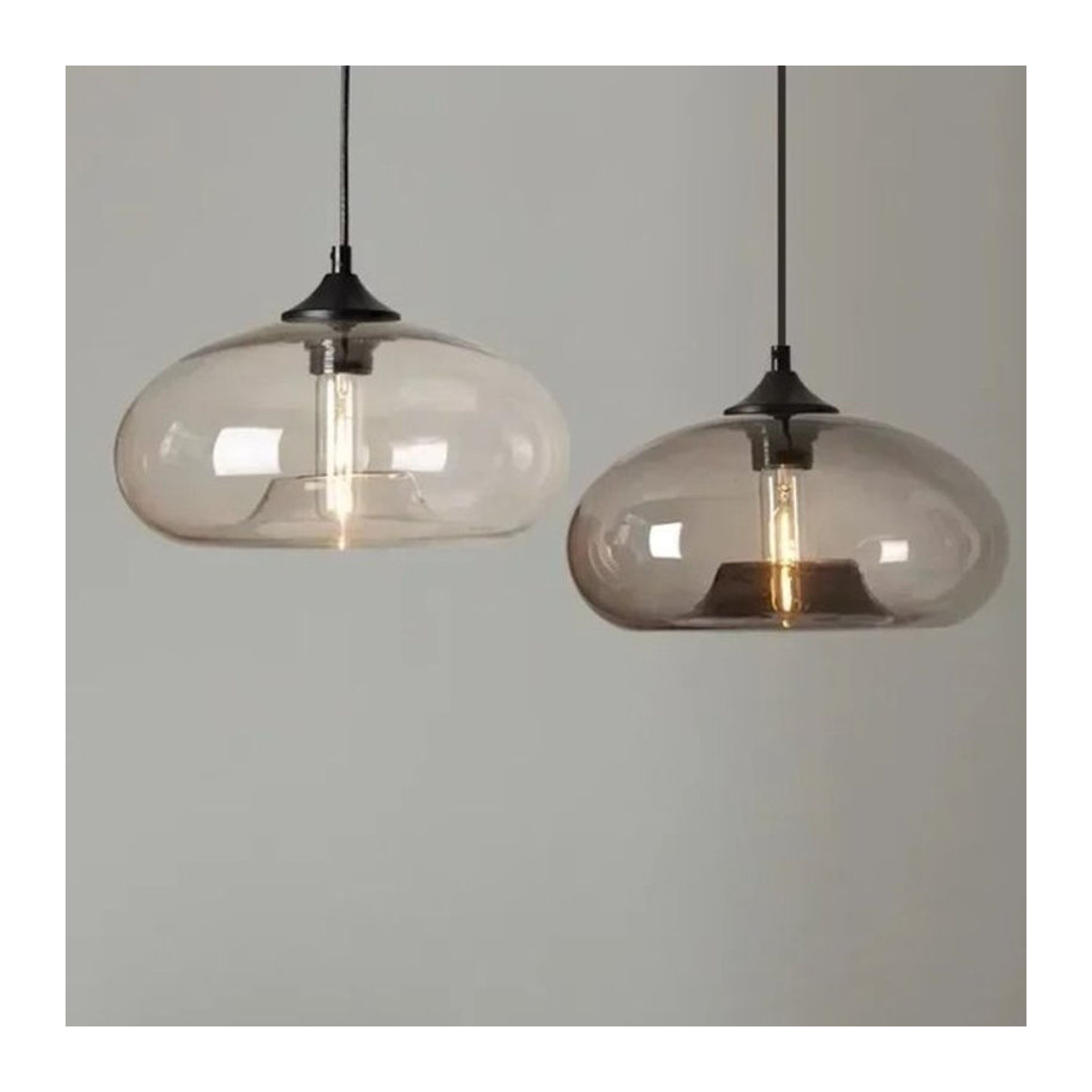 Claeted Pendelleuchte aus Glas in Schwarz im skandinavischen Design für Wohnküche und Restaurant - Bild 1