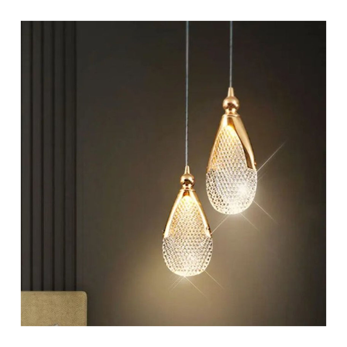 Claeted Pendelleuchte Nordic LED im skandinavischen Design für Wohnzimmer, Schlafzimmer und Esszimmer - Bild 1