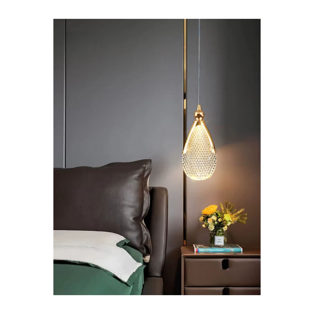 Claeted Pendelleuchte Nordic LED im skandinavischen Design für Wohnzimmer, Schlafzimmer und Esszimmer - Bild 2