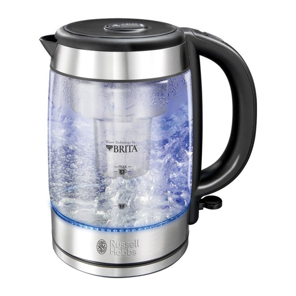Clarity Wasserkocher 2.2 KW mit Wasserfilter aus Edelstahl und Glas - Bild 1
