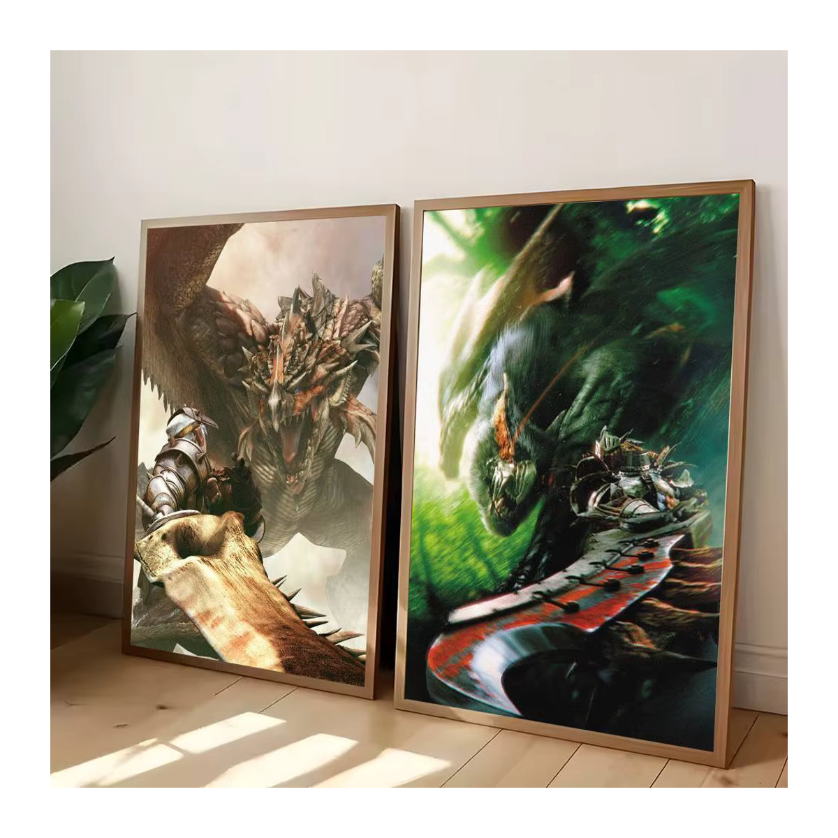 Classic Games M-Monster H-Hunter Wandposter Aufkleber, wasserfester Wandkunstdruck für Wohnzimmer und Schlafzimmer, mehrfarbig, rechteckig - Bild 1