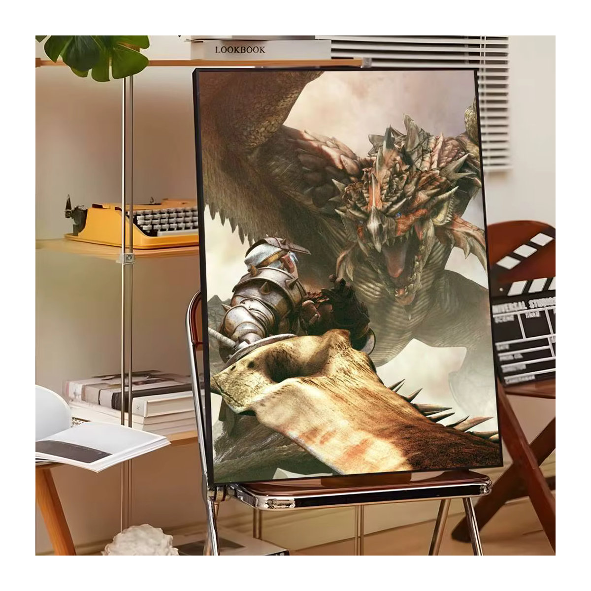 Classic Games M-Monster H-Hunter Wandposter Aufkleber, wasserfester Wandkunstdruck für Wohnzimmer und Schlafzimmer, mehrfarbig, rechteckig - Bild 2