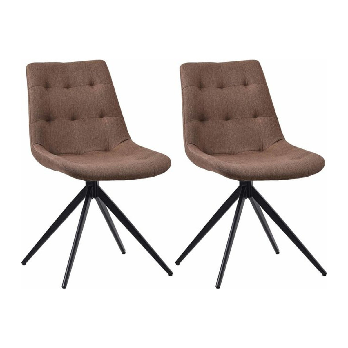 CLP 2er Set Esszimmerstühle Merna Modern gepolstert und schwenkbar mit Rückenlehne - Bild 1