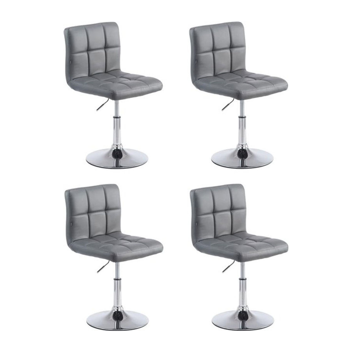 CLP 4er Set Drehstühle Palma V2 Modern in Grau mit Kunstlederbezug und Polsterung - Bild 1