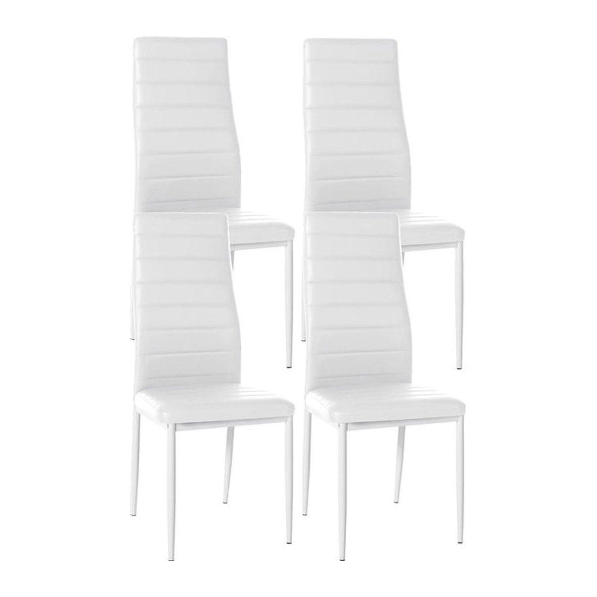 CLP 4er Set Esszimmerstühle Mayfair Modern in Weiß mit Samt- oder Kunstlederbezug und Metallgestell - Bild 1