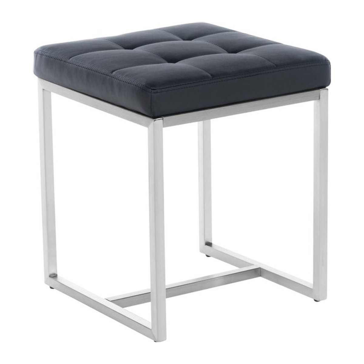 CLP Barhocker Barci Modern aus Edelstahl und Kunstleder in Grau - Bild 1