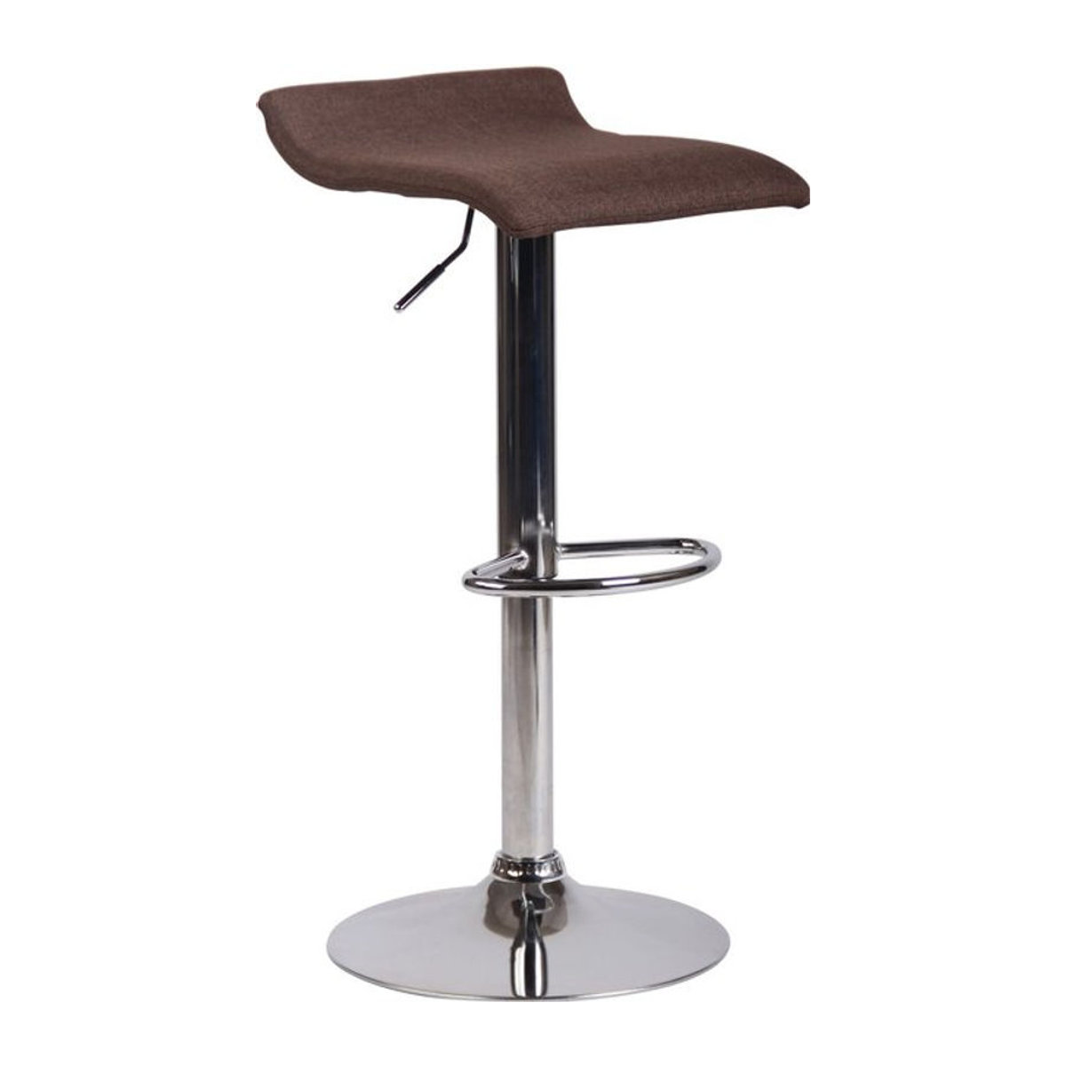 CLP Barhocker DYN V2 aus Stoff mit Chrom-Gestell und Trompetenfuß in modernem Design - Bild 1