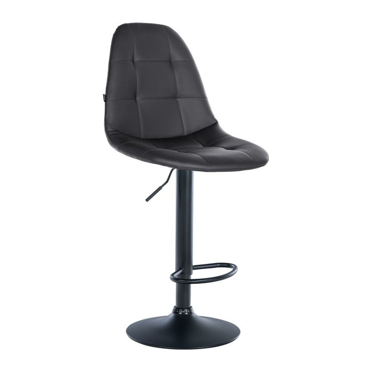 CLP Barhocker Elmore Modern mit Kunstleder-Bezug und Metallgestell in Schwarz - Bild 1