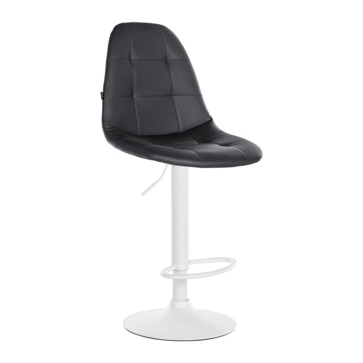 CLP Barhocker Elmore Modern mit Kunstleder-Bezug und Metallgestell in Schwarz/Weiß - Bild 1