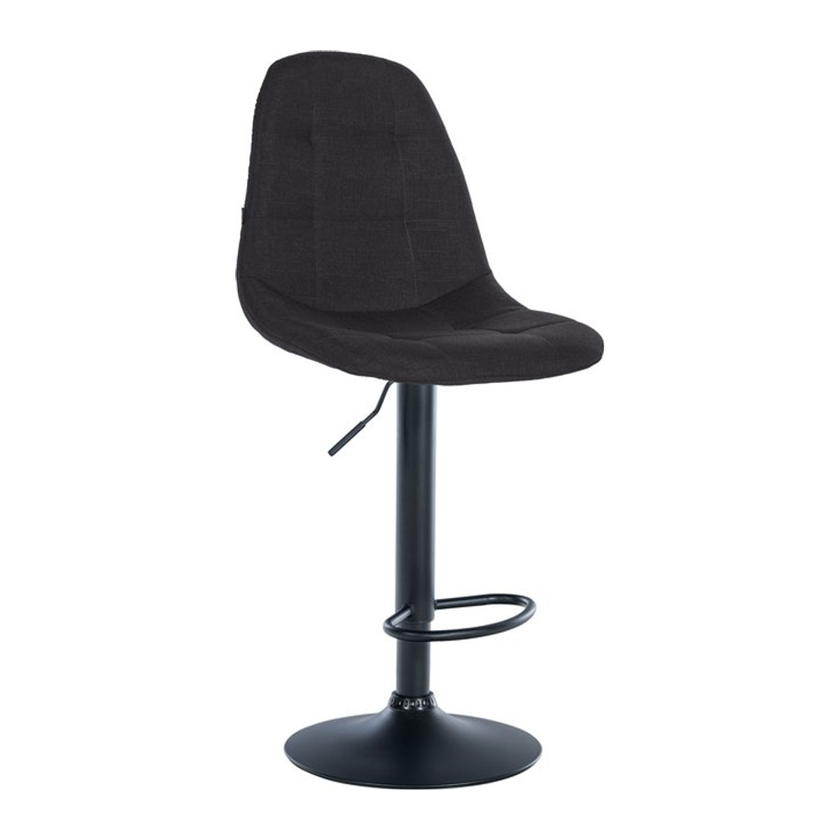 CLP Barhocker Elmore Modern mit Stoffbezug und Metallgestell in Schwarz - Bild 1