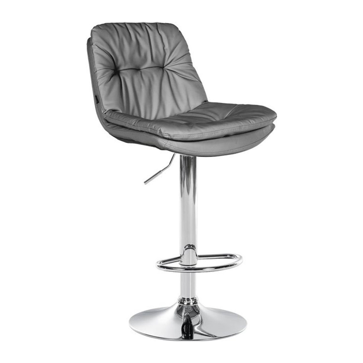 CLP Barhocker Laurel Modern aus Kunstleder und Metall in Grau - Bild 1