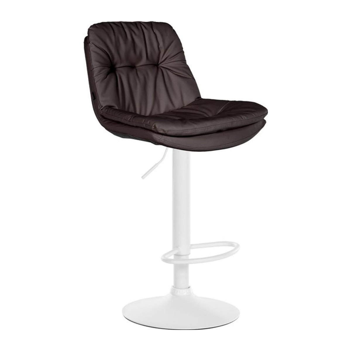 CLP Barhocker Laurel Modern mit Kunstlederbezug und Metallgestell, höhenverstellbarer Barstuhl mit Rückenlehne und Fußstütze - Bild 1