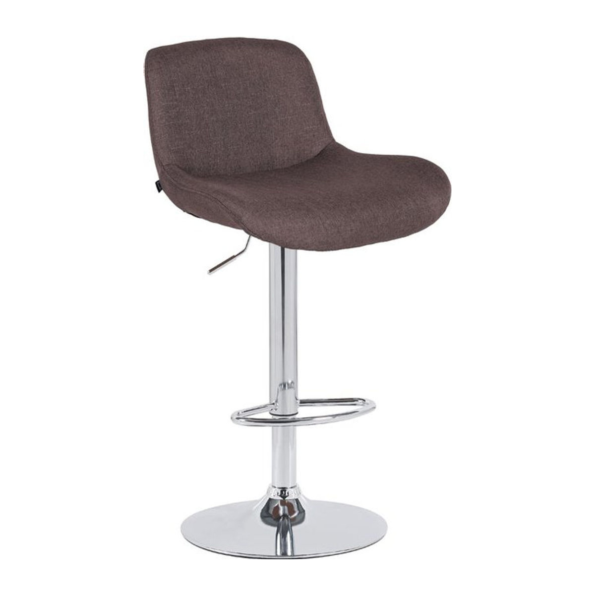 CLP Barhocker Solon Modern in Chrom mit Samt- oder Stoffbezug, höhenverstellbarer und drehbarer Barstuhl mit Rückenlehne - Bild 1