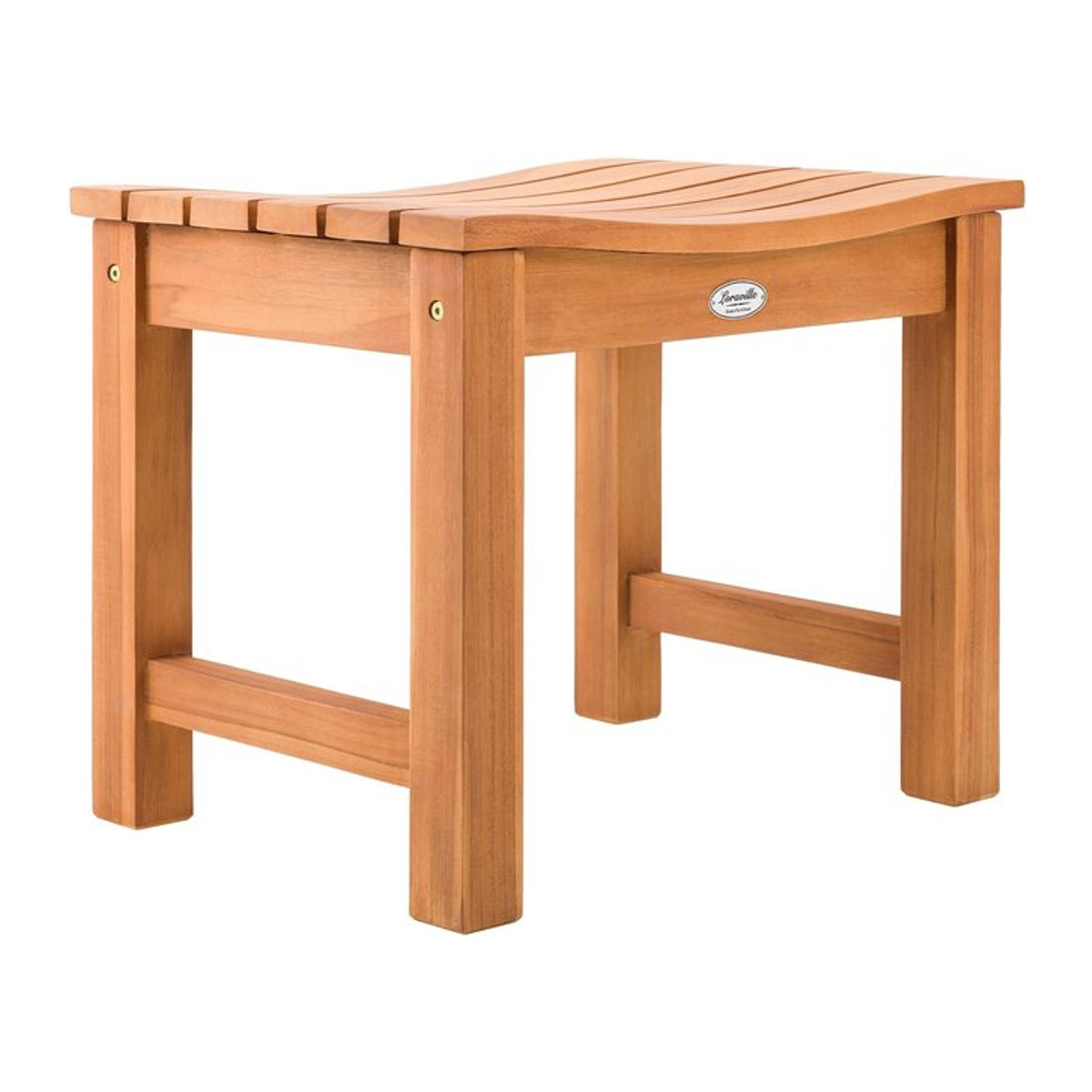 CLP Bibury Teakholz Hocker wetterfest für Garten und Terrasse, Sitzhocker und Fußhocker in Braun - Bild 1