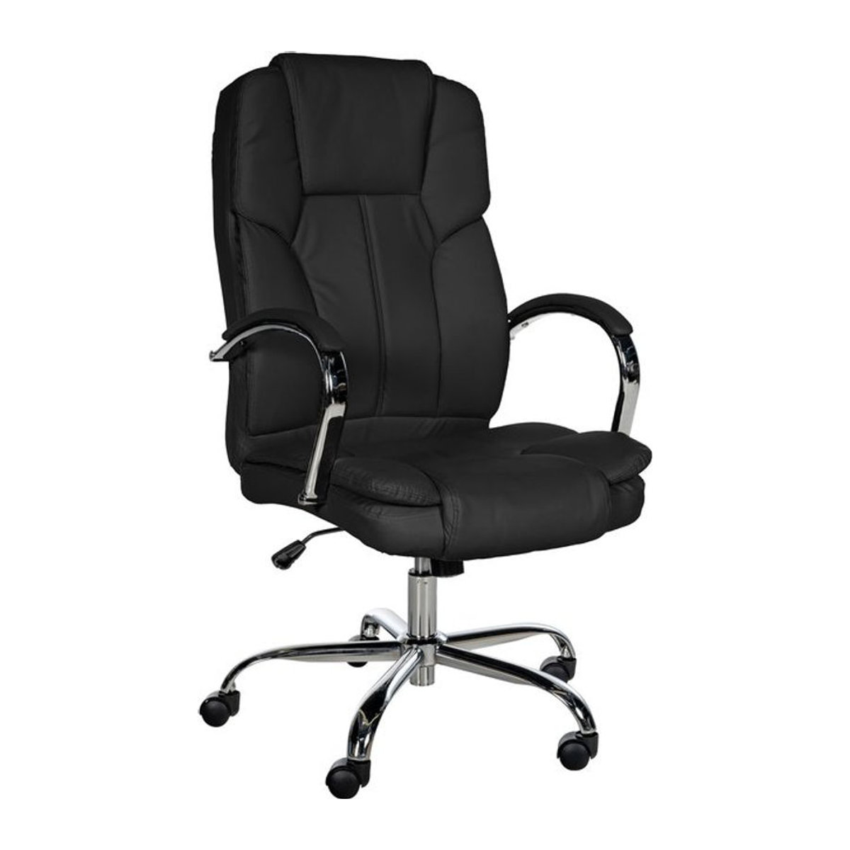 CLP Ergonomischer Bürostuhl BIG Xanthos I XXL Schreibtischstuhl aus Kunstleder in Schwarz mit Wippfunktion und Armlehnen, belastbar bis 210 kg - Bild 1