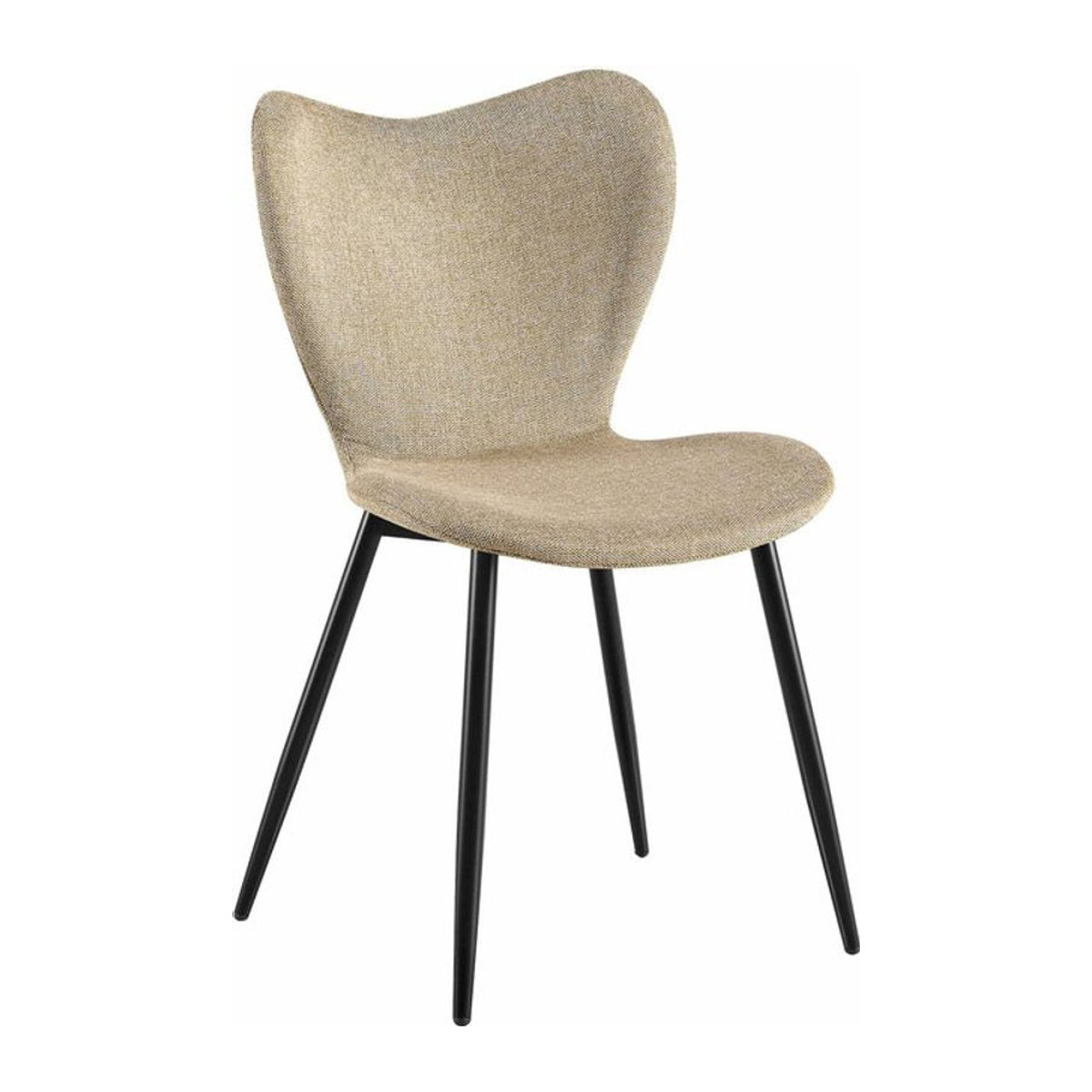 CLP Esszimmerstuhl Maika Polsterstuhl mit Samt- oder Stoffbezug und Metallgestell in Retro- und Modern-Design - Bild 1
