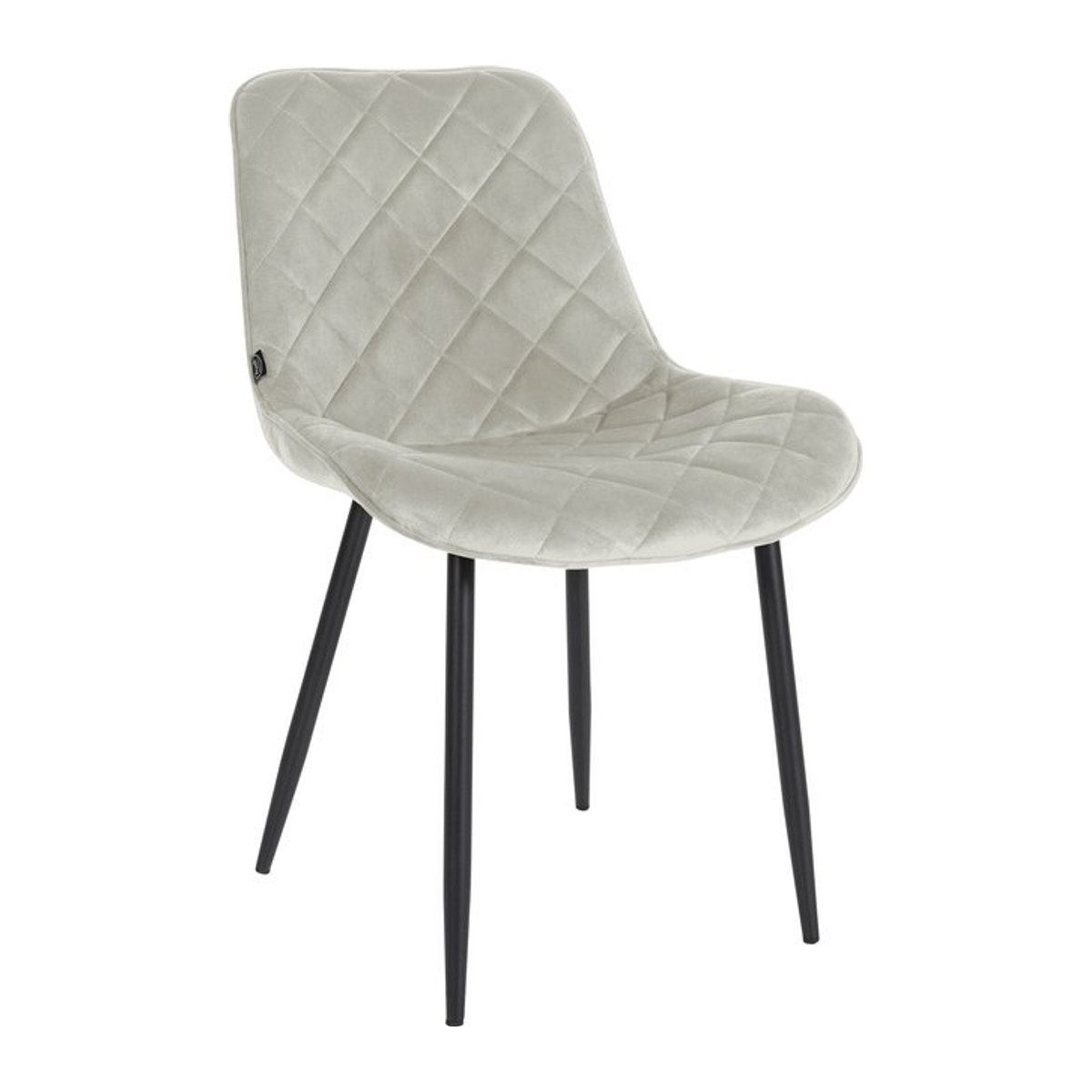 CLP Esszimmerstuhl Springs in Beige aus Samt mit modernem Metallgestell - Bild 1