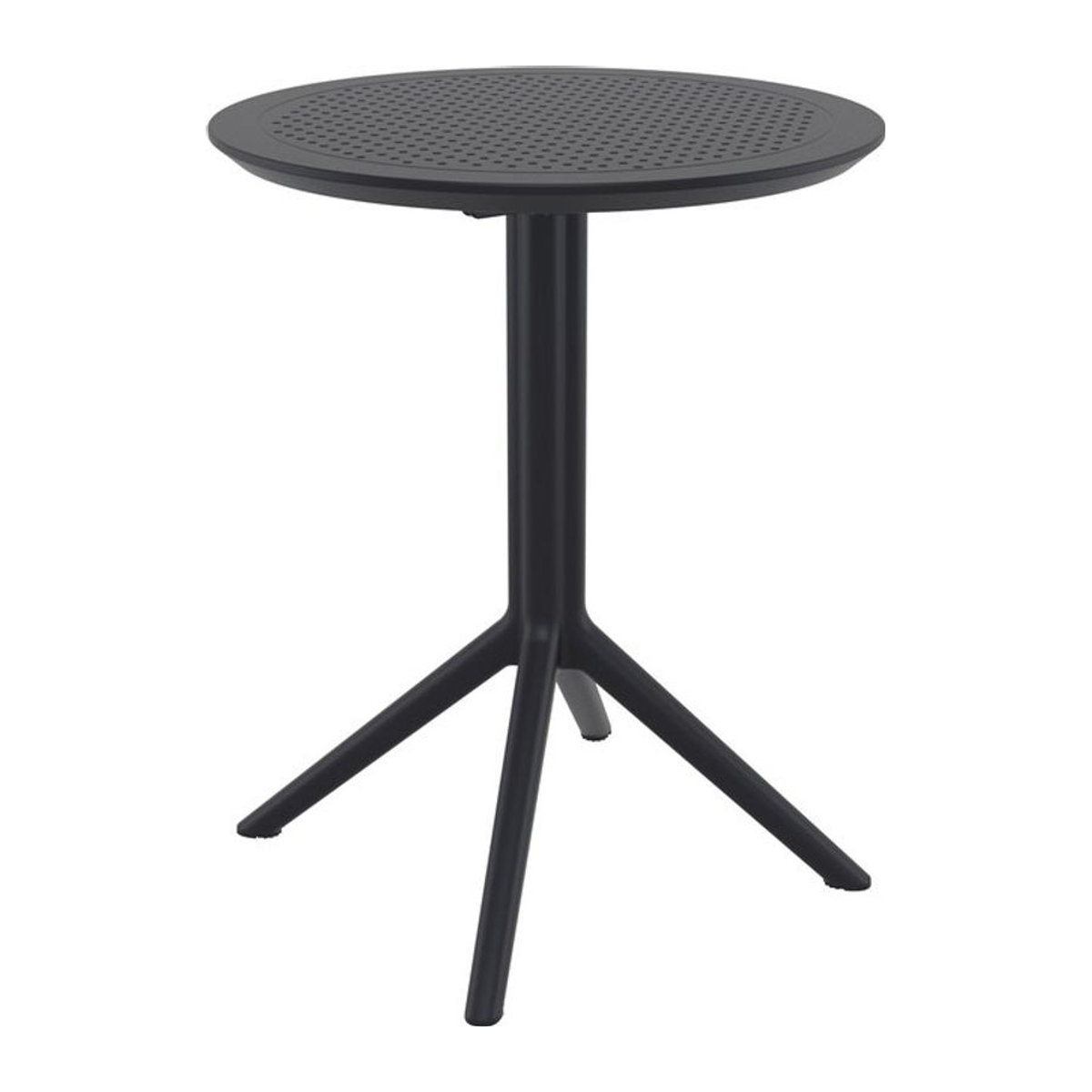 CLP Klapptisch Sky Gartentisch in Schwarz, minimalistisch, rund oder eckig, wetterfest und UV-beständig für innen und außen - Bild 1