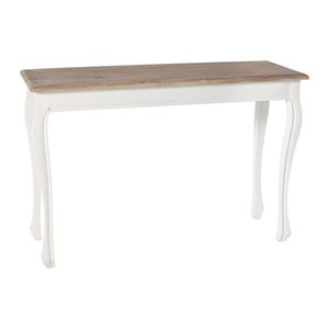 CLP Konsolentisch Balto I Sideboard aus Massivholz in Schwarz/Weiß im Landhaus-Stil
