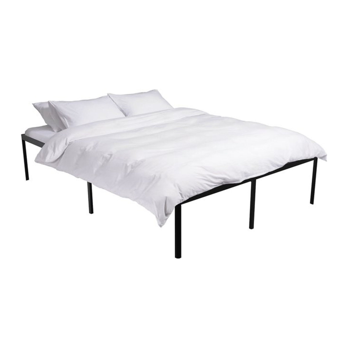 CLP Metallbett Hamlin Schwarz mit Lattenrost, modernes und minimalistisches Bettgestell aus Metall, B/T/H: 200 x 140 x 41 cm - Bild 1