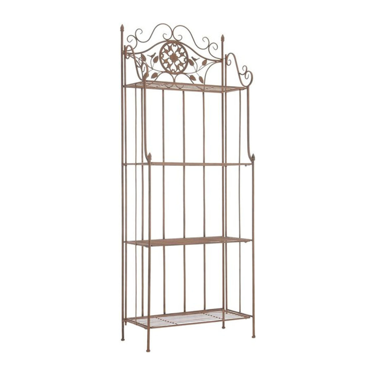 CLP Pflanzenregal Flora aus Metall klappbar mit 4 Ebenen im Landhausstil für Garten, Balkon und Terrasse - Bild 1