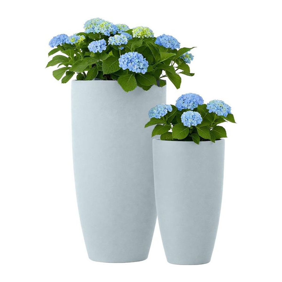 CLP Pflanzkübel 2er Set in Steinoptik, XXL Blumenkübel rund für innen und außen, wetterbeständig und frostsicher, Farbe: Weiß/Ton - Bild 1