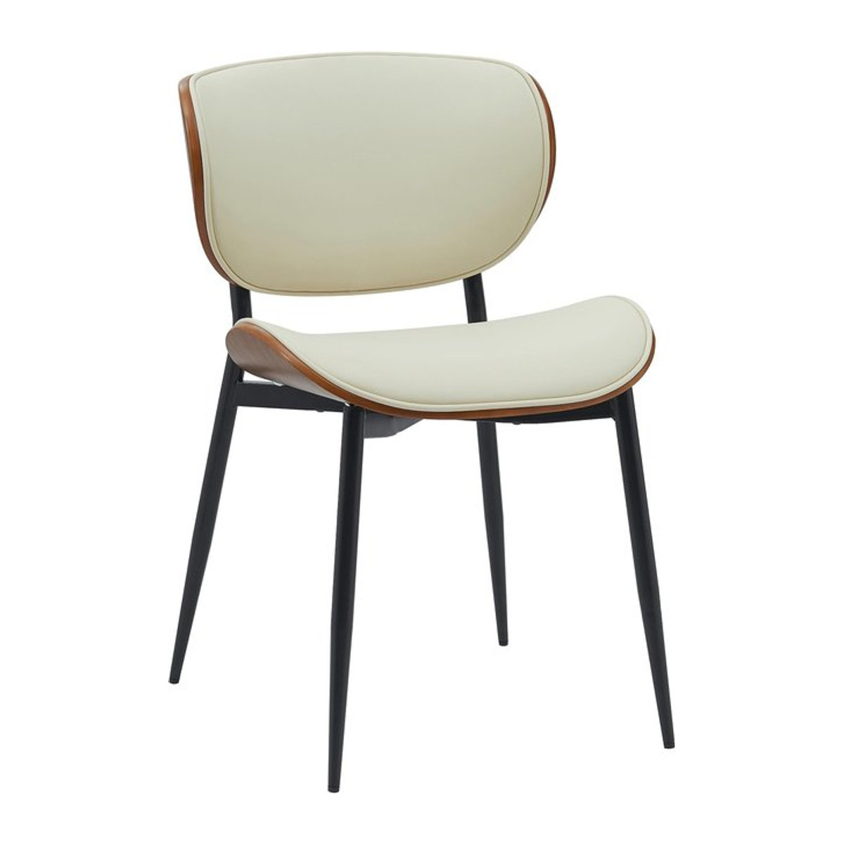 CLP Polsterstuhl Enid Esszimmerstuhl in Beige mit Metallgestell und Stoff- oder Kunstlederbezug - Bild 1