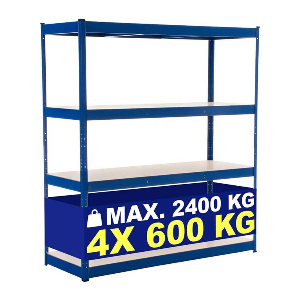 CLP Schwerlastregal Metall-Steckregal Blau B/T/H: 160 x 60 x 180 cm - Bild 1