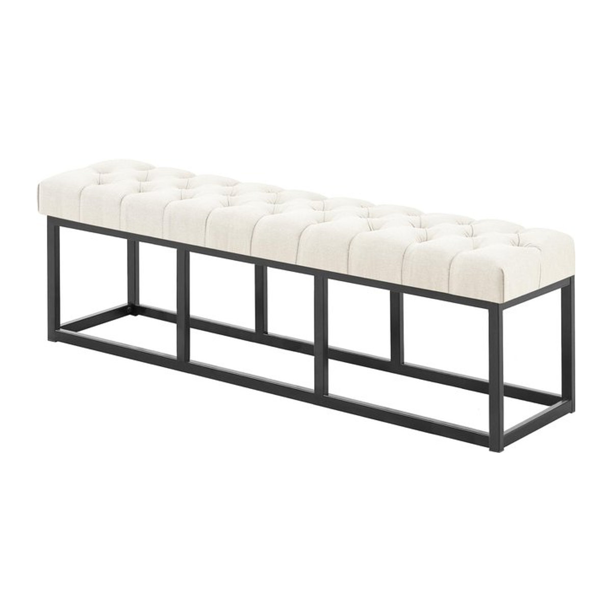 CLP Sitzbank Amun Modern mit Stoff-Bezug und schwarzem Metallgestell - Bild 1