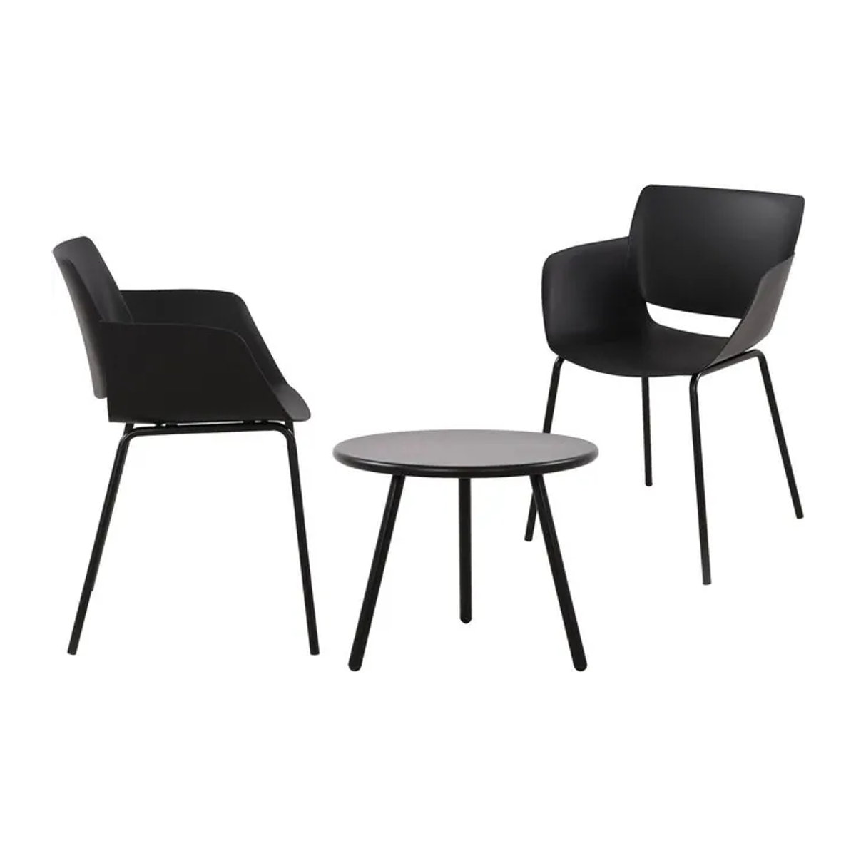 CLP Sitzgruppe Minota Gartenmöbel-Set aus Metall in Schwarz, modern gestaltet - Bild 1
