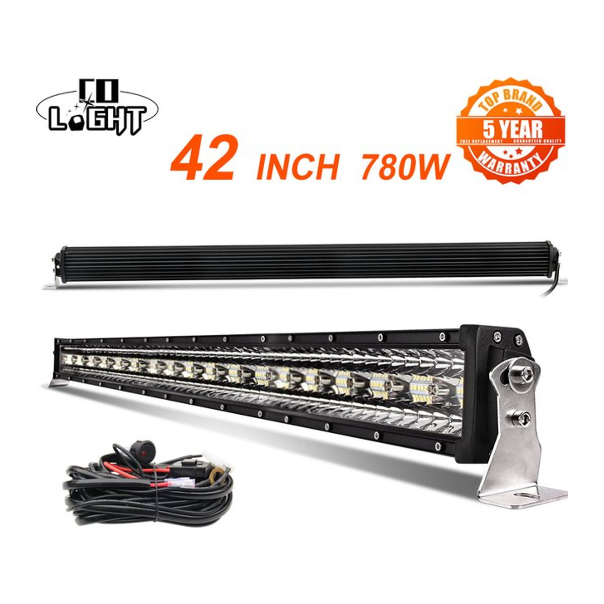 CO LIGHT 42 Zoll 12D LED-Lichtleiste 780 W gerade Spot-Flut-Combo-Beam für Offroad UAZ 4x4 SUV ATV LKW und Traktoren - Bild 1