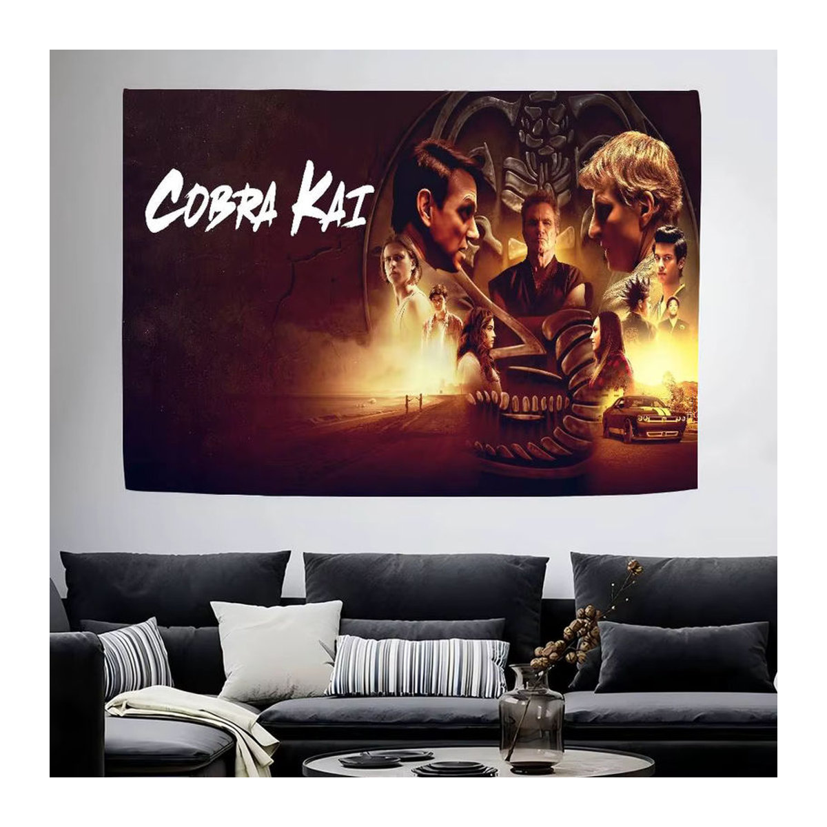 Cobra Kai 2025 Anime Fotohintergrund für Kindergeburtstage und Partys, mehrfarbig, Querformat, rechteckig, rahmenlos - Bild 5